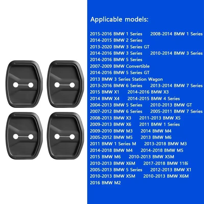 4Pcs Car Silicone Door Lock Buckle Cover Anti-collision For BMW X1 X3 X5 X6 X7 seriesE46 E90 E83 F10 F30 E60 G60 Car Accessories