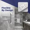 Stainless Steel Rotary Towel Rack Silver Swivel Towel Bar Durable Towel Rack  Space Saving