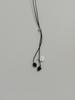 Sosoo Ouartz Drop Point Necklace [Black]