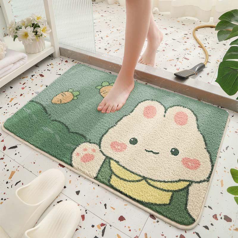 Bathroom Anti Slip Floor Mat Moisture Moisture-wicking Bathroom Foot Rug Cartoon Animal Toilet Anti slip Mat Bathroom Bathroom Carpet