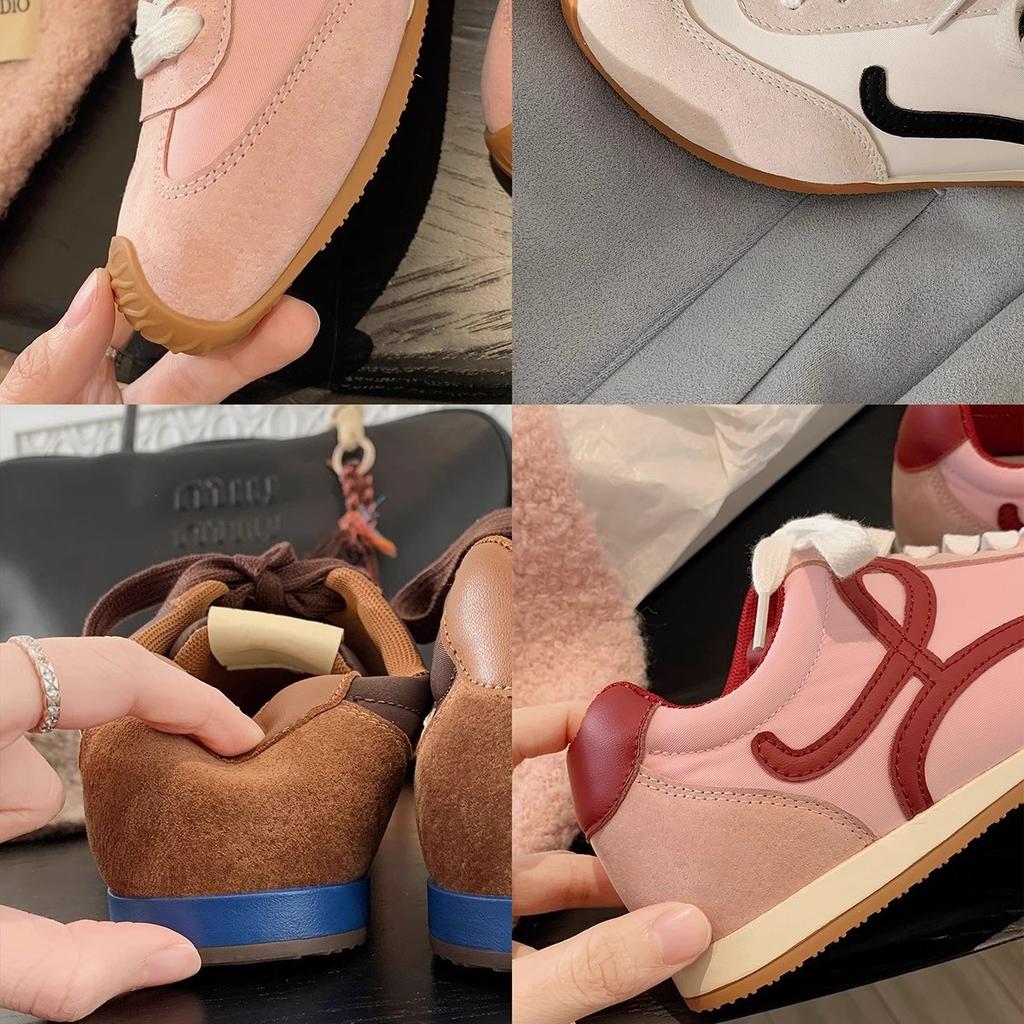 Wang Yibo's same 5cm inner height increase, casual color contrast splicing lace-up, new big head sports Forrest Gump training shoes for women