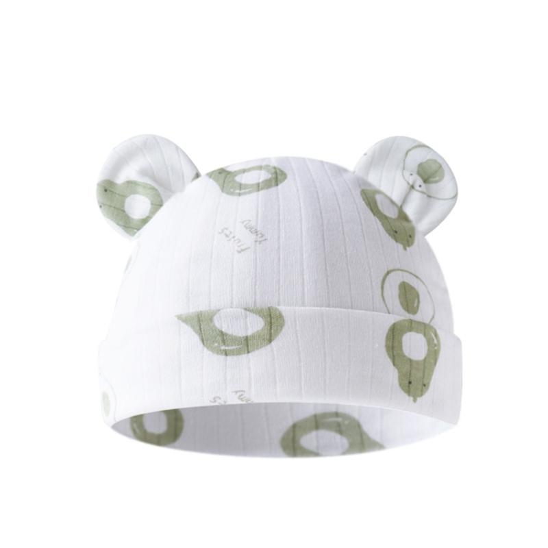 

Baby Bonnet Caps Breathable Bear Ear Hat Baby Caps with Cute Pattern Spring Hat for Boy Girl Newborns Baby Hat