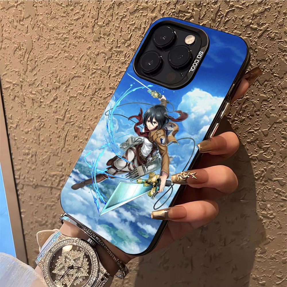 Attack on T-Titan Mikasa Ackerman Phone Case  Phone Case For iPhone 14 16 15 11 12 13 Pro Max Mini Plus Shockproof Cover