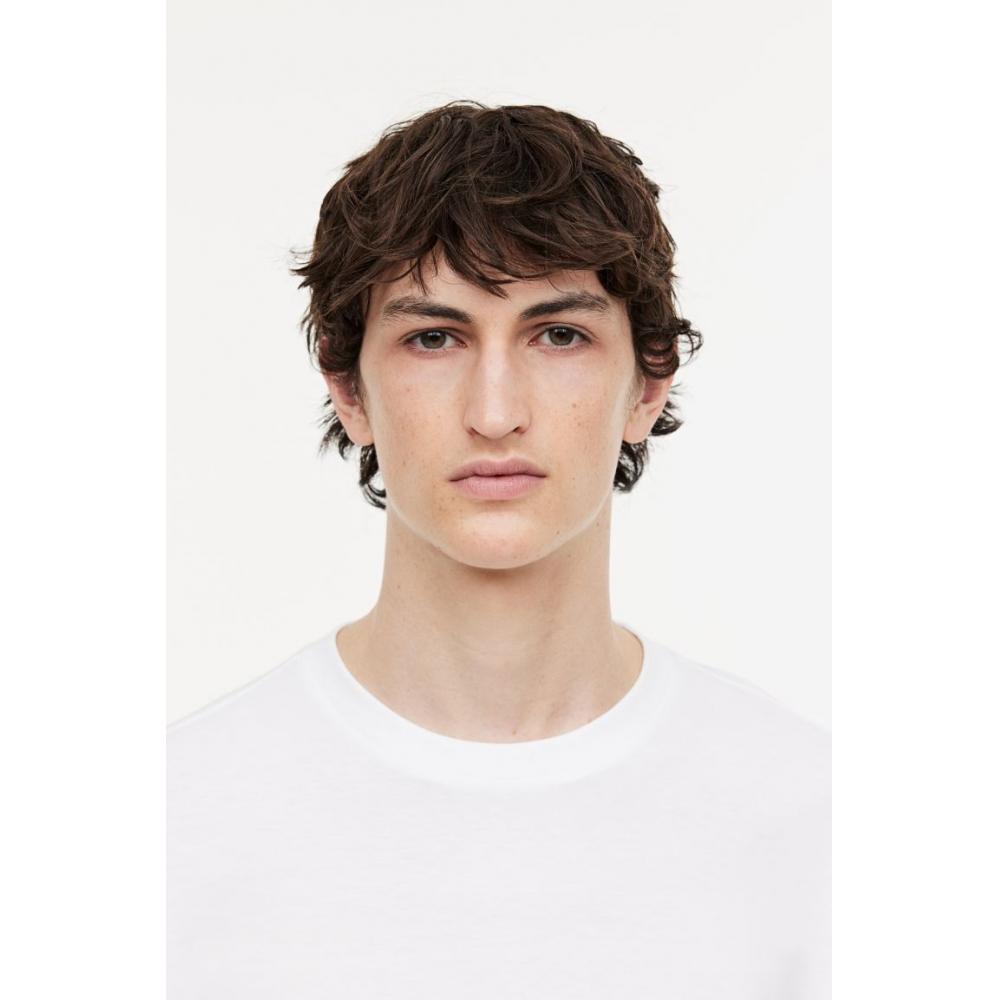 H M tHerMolite Jersey Regular Fit Top wHite