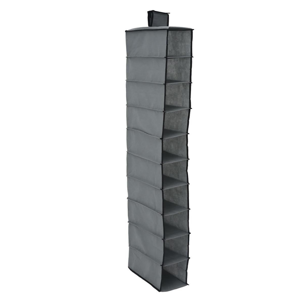 

10 Shoe Hanging Storage Bag Foldable Wardrobe Clothes Underwear Hat Hanging Organizer Bag Home Bedroom