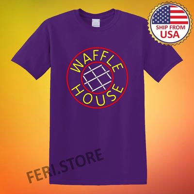 Waffle House Restaurant Men's Purple Size S-5XL