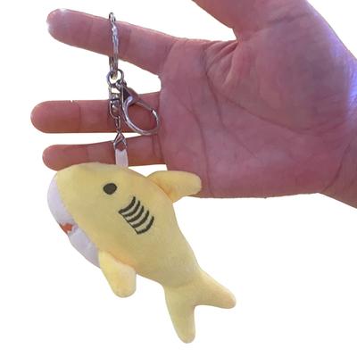 Stuffed Shark Plush Keychain Cute Fine Hand Stitching Small Animal Soft Keychain Pendants for
