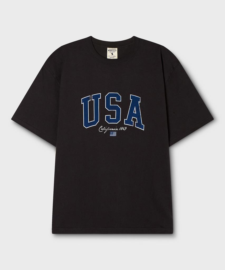 WHO.A.U Usa Printing T-Shirt / Whrpg2405U