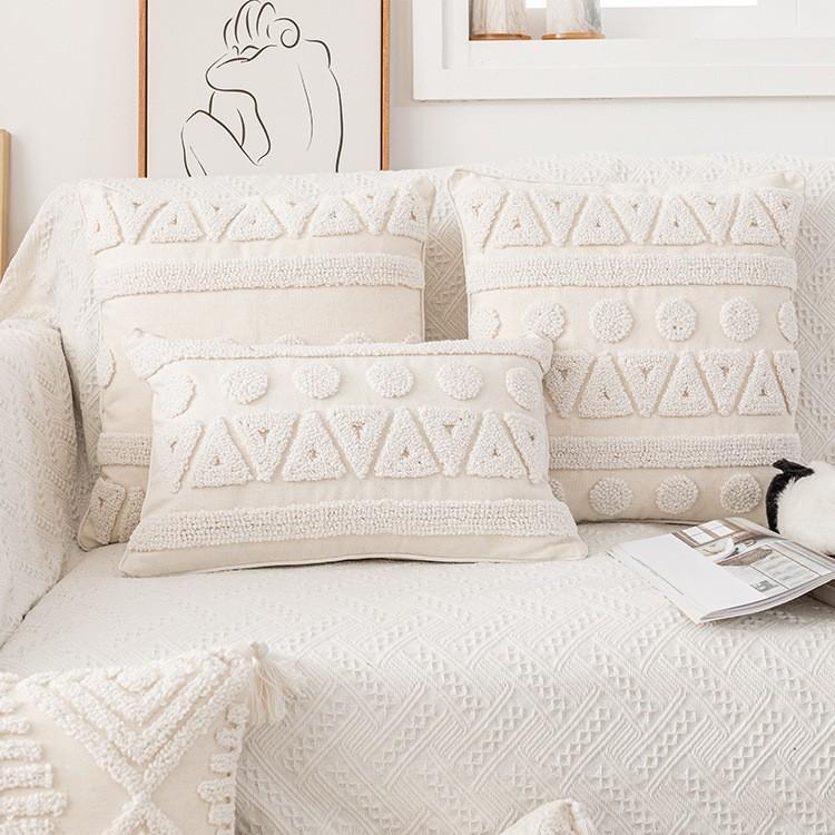 Nordic Ins Bohemian Style Tufted Retro Moroccan Ethnic Style Tassel Cushion Sofa Pillow Living Room Pillow