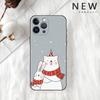 Custodia Funda natalizia per cartoni animati per Apple iPhone 14 11 13 12 Pro 7 XR X XS Max 8 Plus 6 6S 14Pro, custodia morbida nera per telefono