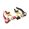 1 Pair M8 5/16 Car Battery Terminal Connectors 70 Mm Brass Quick Release Universal For Car Truck RV Truck Auto Accessories