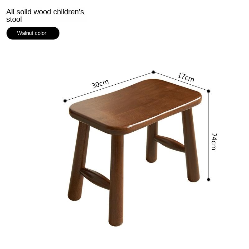Creative Small Bench Wooden Stool Morden Low Shoe Stool Home Children's Solid Wood Square Stool Living Room Chair Furniture