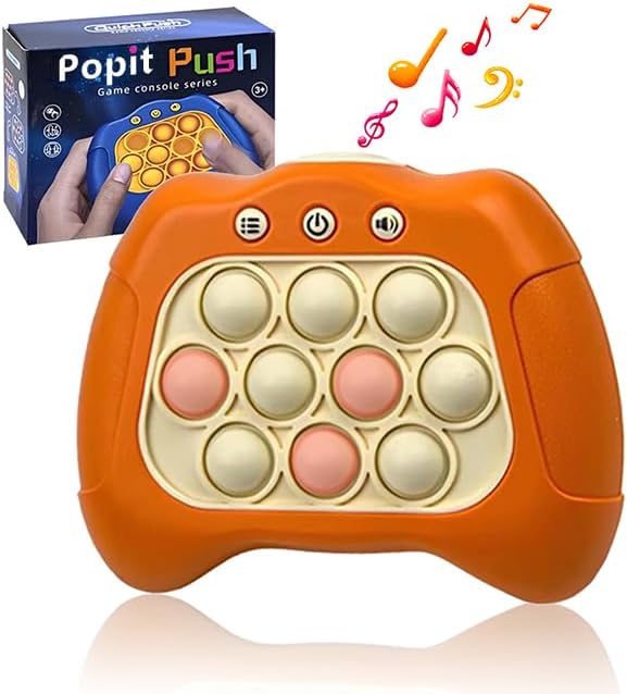 Quick Push Bubbles Game Console, Button Puzzle, Decompression Breakthrough Puzzle Game Machine,Hand Eye Coordination Game