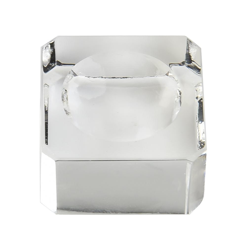 Display Base Stand Holder with Clear Glass Square Dimple Blocks for Crystals