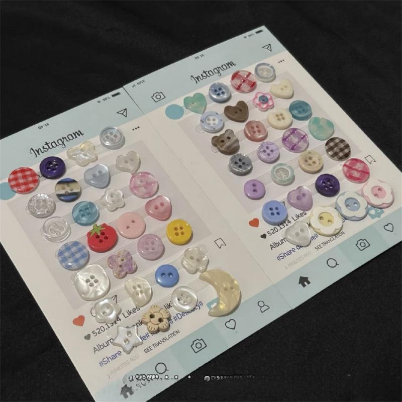 Korean Cream Button Blind Box: Mix & Match DIY Doll Clothes & Beaded Jewelry Accessories