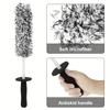 Brosse à roues en microfibre pour un nettoyage particulièrement doux jusqu'au fond des roues, brosse longue pour le nettoyage roues de voiture 43TGSA