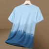 Men Tops Printing O-Neck Short Sleeve Tee Shirt Loose Fit Thin Breathable Pullover Tops Summer Outdoor Sport T-shirt Daily