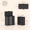 8L Hanging Kitchen Bin, Rubbish bin with Lid and Removable Inner Bucket for Kitchen Cabinet Door, Under Sink, Office