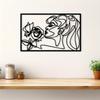 Minimalist Metal Wall Art Woman Face Decor For Home Gallery Studio Office Gift