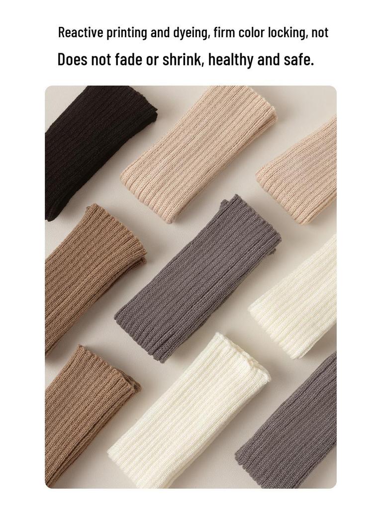 Women's Y2K Knitted Leg Warmers: Thick Autumn/Winter Japanese Style Student Socks
