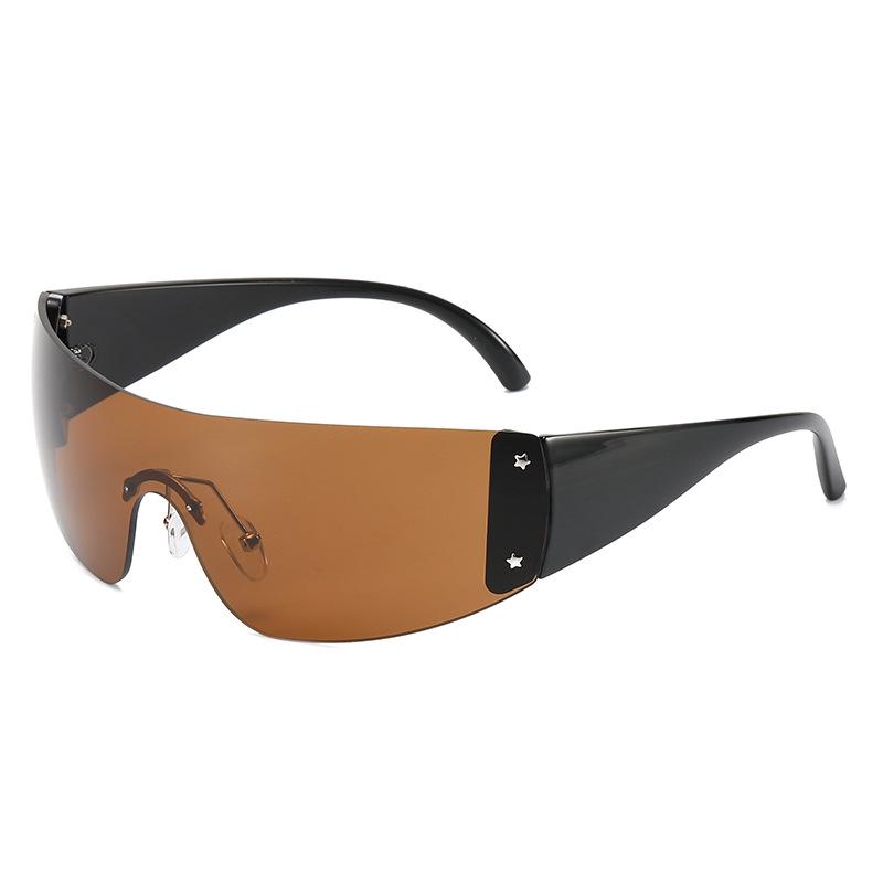 Y2K Women's One-Piece Fashion Sunglasses - Large Frame, European & American Style