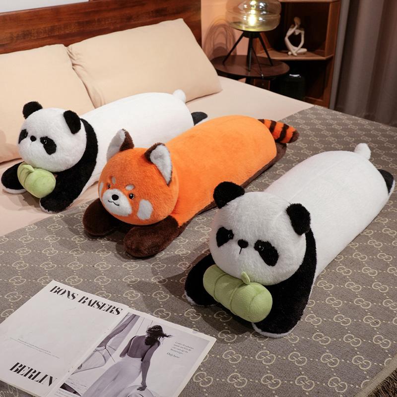 Waschbär Panda Plüschtiere Cartoon Schlafkissen Flauschige Tierpuppen Schlafbegleiter Schöne Geburtstagsgeschenke