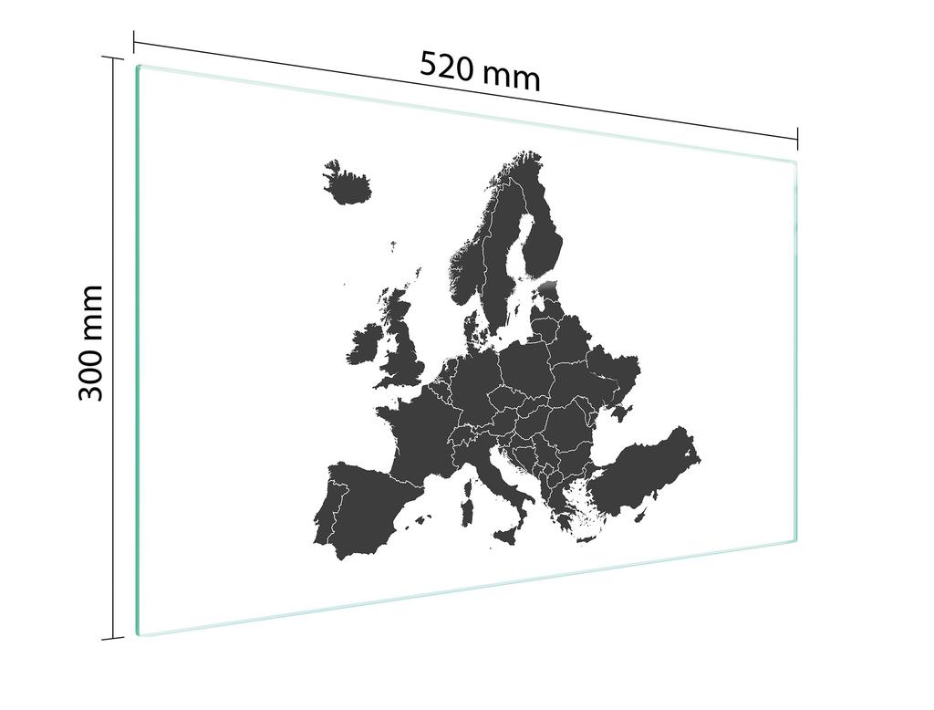 SZKLANA DESKA DO KROJENIA 52x30 MAPA