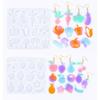 Silicone Earring Molds Resin Drop Jewelry Moulds Fruit/Vegetable Series Jewelry Making Molds for Kids and Teens Crafting
