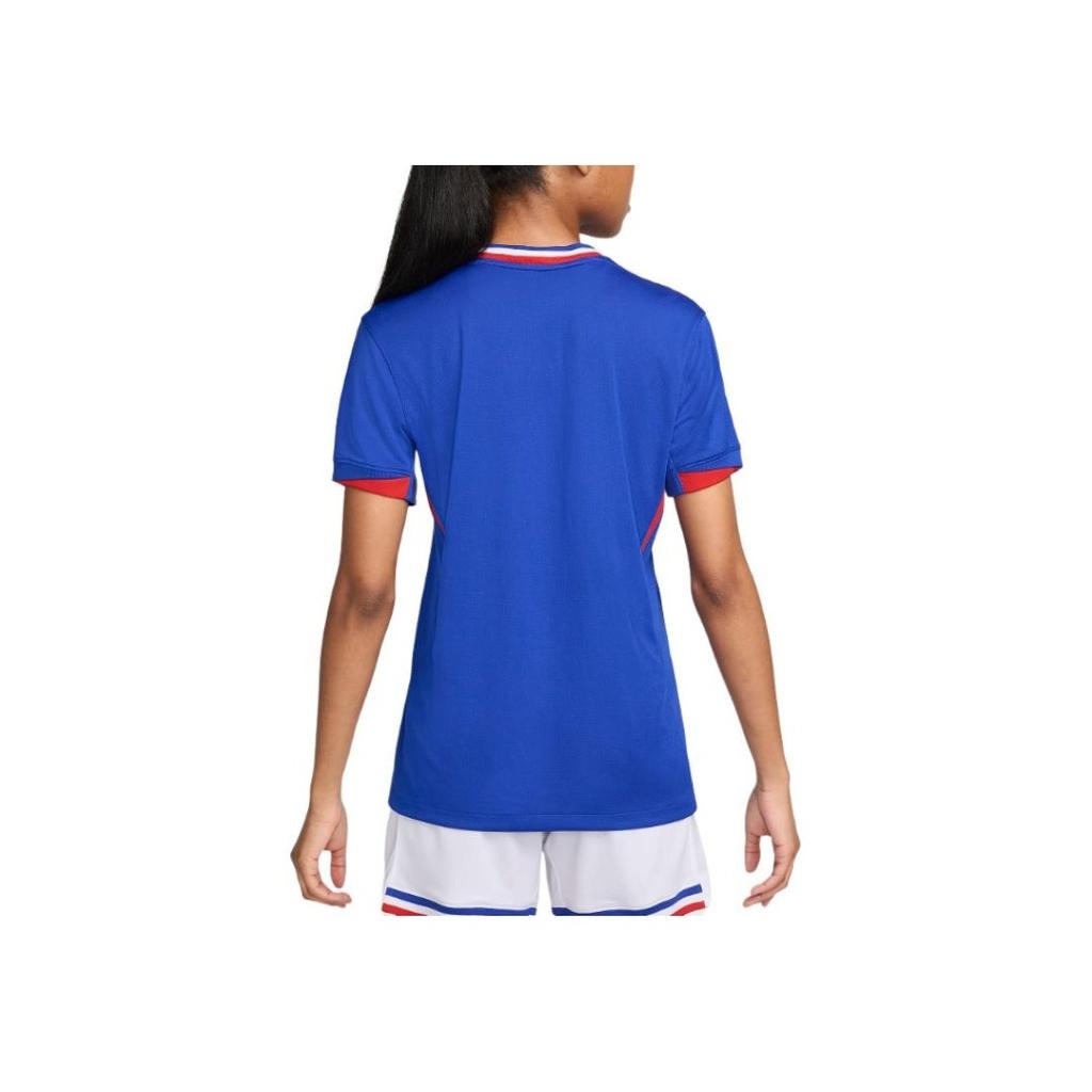 Nike FFF Stadium Home Dri-FIT Soccer T-Shirt Women Tops Bright-Blue FJ1443-452