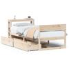 Solid Wood Bed Frame Without Mattress 90 X 190 Cm Pine
