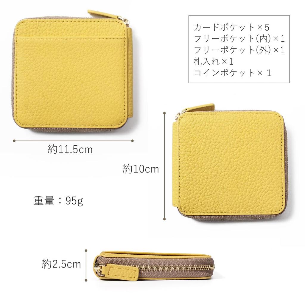 Blanc Pomme Women's Bi-Color Bifold Mini Wallet, Genuine Leather, Stylish, Blue, bp-1088