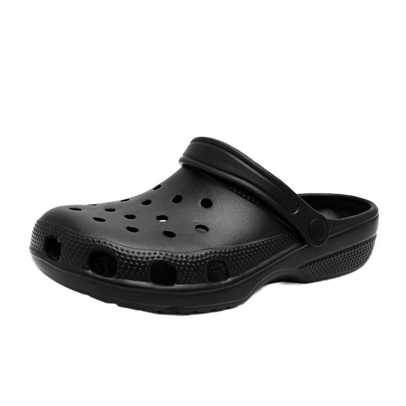 2025 Summer Couple Sandals Korean Version Fashion Lightweight Bag Head Two Wear Beach Cool Slippers Casual Breathable Hole Shoes