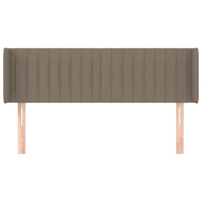 VidaXL Tête de lit avec oreilles Taupe 147x16x78-88 cm Tissu3119008