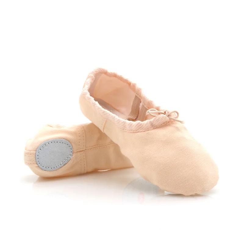 Girls Ballet Dancing Shoes Canvas Soft Sole Ballet Dance Slippers Child Dance Practise Shoes for Kids Pointe Dance Shoes