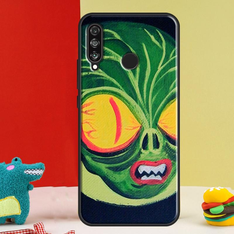 Alien Marsmensch UFO Für Huawei Nova 9 10 SE 12i 12s 11i 5T Y91 Y90 Y60 Y70 Y72 Y61 P60 Pro P20 P30 P40 Lite Hülle