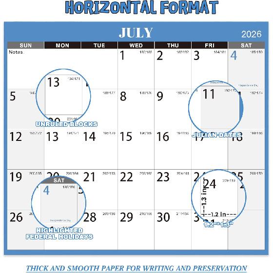 2026 Dry Erase Calendar for Wall - 2026 Calendar Dry Erase, Yearly Wall Calendar, 48" X 32", Jan.2026 - Dec.2026, 2026 Wall Calendar Dry Erase, Large