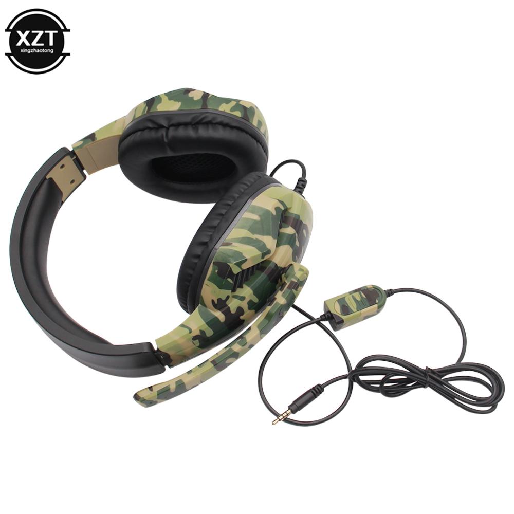 Camouflage Gaming Headset 3.5mm AUX Jack Wired Headphones Gamer Cool Game Headphone With Microphone For PS4 Xbox One PC Phone