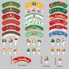 American Christmas Cake Decoration Edging Strips and Party Props