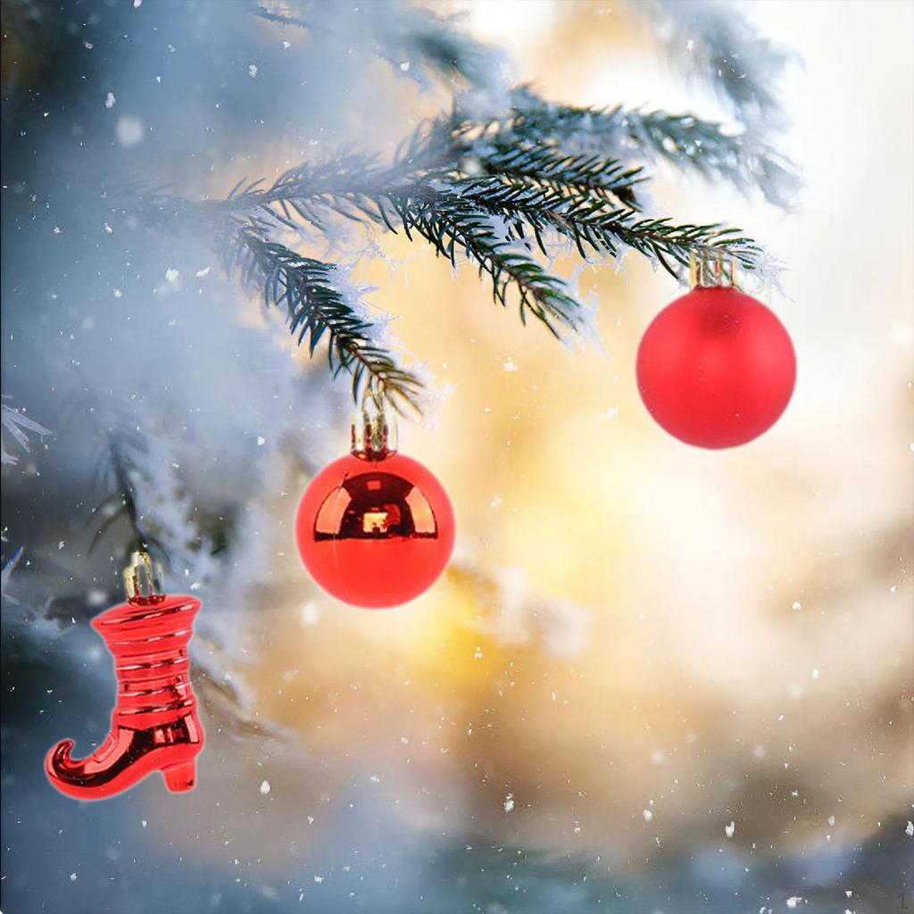 30 Pieces Christmas Ball Ornaments Set Baubles Party Favors Tree Shatterproof DIY Xmas Balls