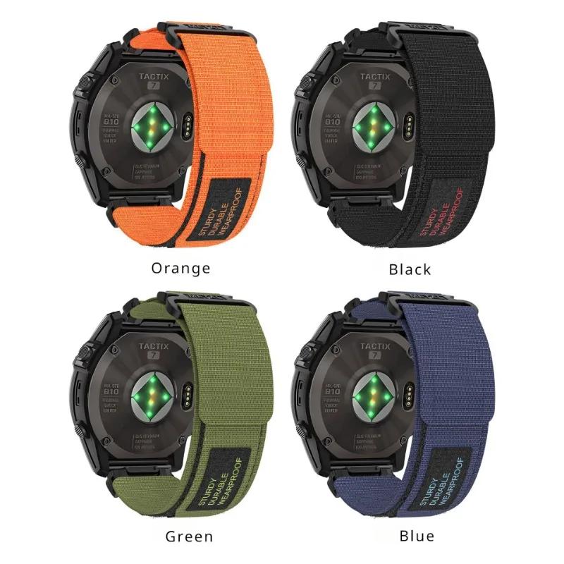 Cinturino in Nylon QuickFit 22mm 26mm per Garmin Tactix 8 7 Pro Delta Bravo Cinghie Quatix 8 7X Solar 7 6 5 Zaffiro Instinct 2X Braccialetto