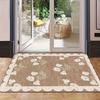 Soft Floral Entry Doormat Anti Slip Bathroom Door Pad Quick Dry Absorbent Mat  Floor Protection