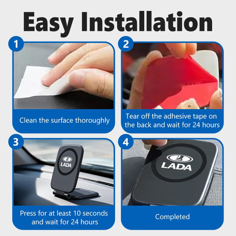 For Lada Mobile Phone Holder Stand Folding thin magnetic Car Phone Holder Largus Priora Vesta Niva Samara Kalina Xray Granta HH45
