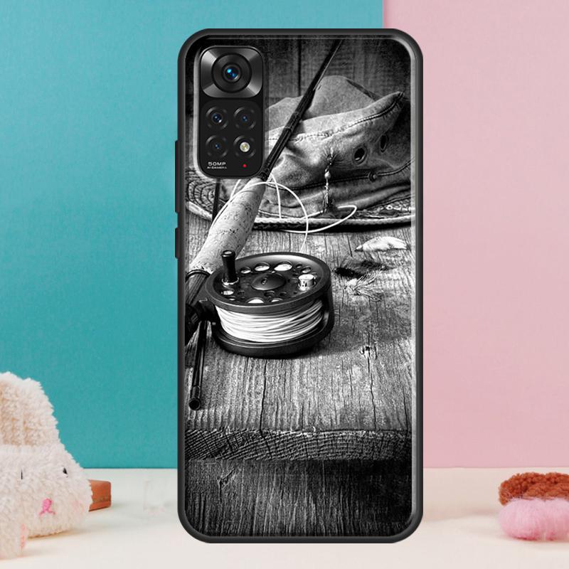 Fishing Painting Case For Xiaomi Redmi Note 13 Pro 14 12 11 9 10 9S 10S 11S 12S Redmi 14C 13C 10C 12C Cover