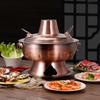 Deluxe Chinesischer Stil Edelstahl Holzkohle Heißtopf 28/32/34/36 Koch Kupfer Thai Shabu Topf