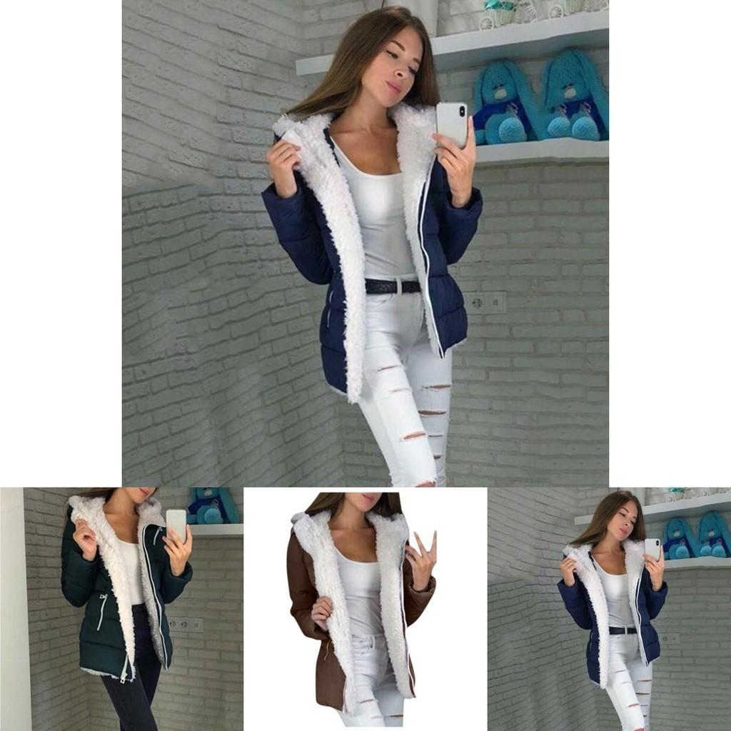Elegante Damenmode Winter Dicke Mäntel mit langem Ärmel und warm gefüttertem Design