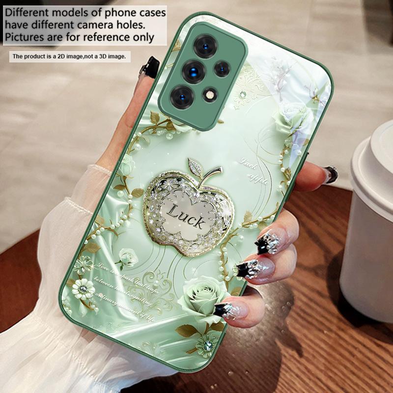 Lucky and Romantic Love For Samsung A73 72 71 A70 56 55 54 A53 52 51 50 42 A35 A34 33 32 31 26 25 24 23 22 30 Glass Phone Case