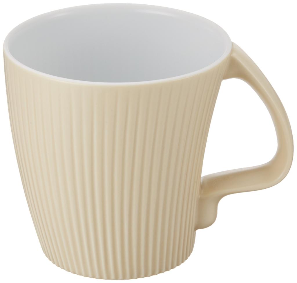 Hakusan Porcelain Mug Beige Matte (Approx.) 12.5×9.5×9.3cm Stretch Hasami Ware Made in Japan