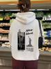 Women's European & American Fleece-lined New York Hooded Sweatshirt with Kangaroo Pocket, Long Sleeves for Autumn/Winter