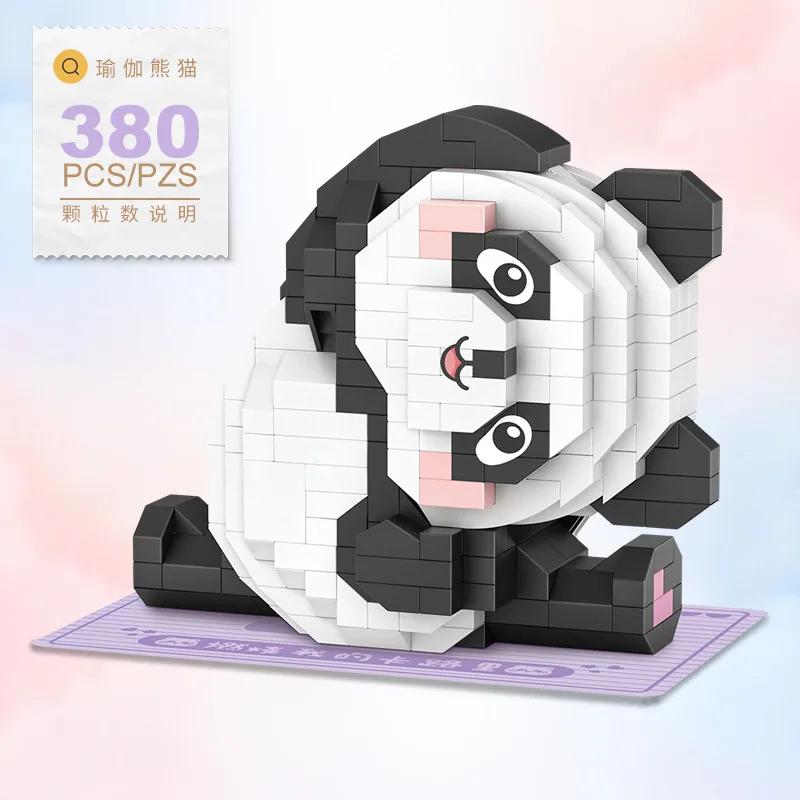 Building Blocks Panda Creative Assembly Decoration Dessert Electrical Mini Particles, Educational Boys and Girls Kids Toys