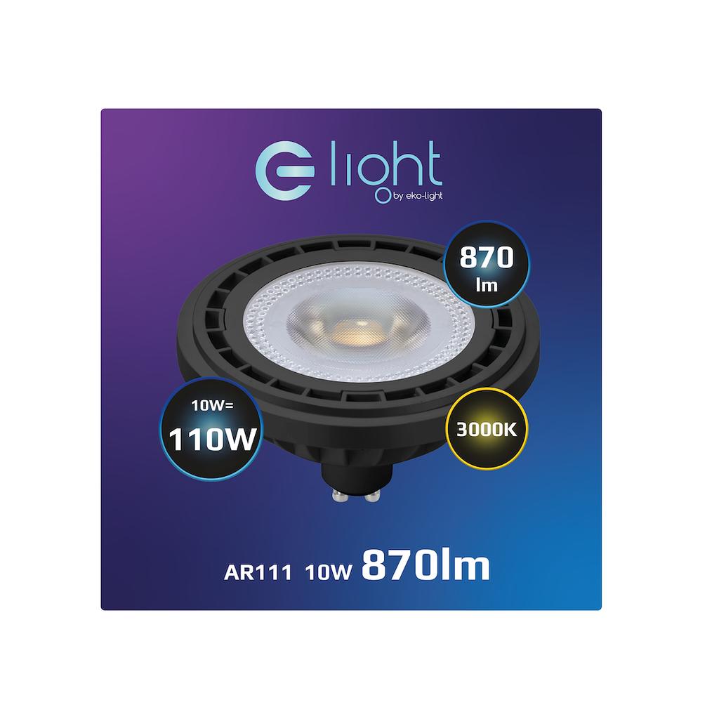Led Bulb 10W Ar111 Gu10 3000K/Black